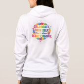 Celebrate True Self Sticker Hoodie (Achterkant)