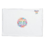 Celebrate True Self Sticker Kussensloop (Achterkant)