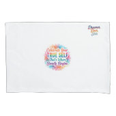 Celebrate True Self Sticker Kussensloop (Voorkant)