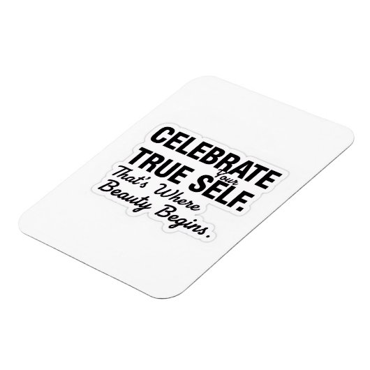Celebrate True Self Sticker Magneet (Linkerzijde)
