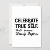 Celebrate True Self Sticker Magnetische Uitnodiging (Voorkant)