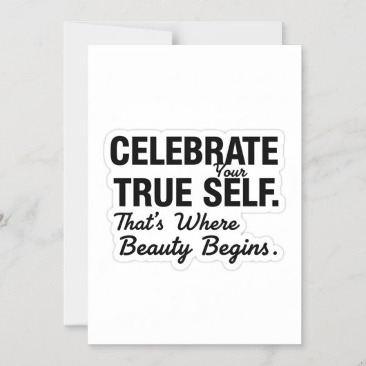 Celebrate True Self Sticker Magnetische Uitnodiging (Voorkant)