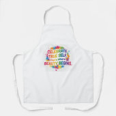 Celebrate Ware Zelf Sticker Schort (Voorkant)
