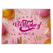 Celebrate with Birthday Girl Gift Bag Groot Cadeauzakje (Voorkant)