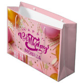 Celebrate with Birthday Girl Gift Bag Groot Cadeauzakje (Voorkant Gekanteld)