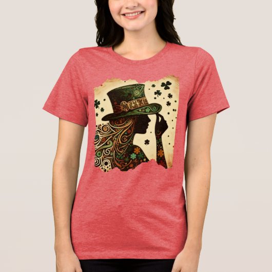 Celebrate with the T-shirt: Irish fortune on St. P Tri-Blend Shirt (Voorkant)