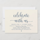 Celebrate With Us Elegant Wedding Reception Dinner Kaart (Voorkant)