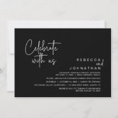 Celebrate with us, Modern Boho Wedding Reception  Kaart (Voorkant)