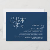 Celebrate with us, Modern Boho Wedding Reception  Kaart (Voorkant)