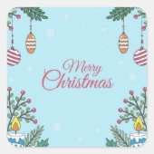 Celebrate with Us  Vierkante Sticker (Voorkant)