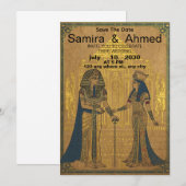 Celebrate Your Love with an Egyptian Pharaoh Weddi Kaart (Voorkant / Achterkant)
