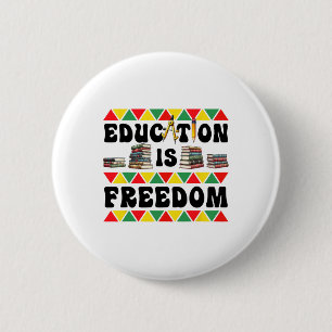 Celebrateer de Black History Month met vrijheid  Ronde Button 5,7 Cm