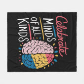 Celebrateer Geesten van Allerlei Soort Autisme Bew Fleece Deken (Voorkant (Horizontaal))
