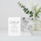 Celebrateer haar geweldige leven eenvoudig modern  briefkaart (Staand voorkant)