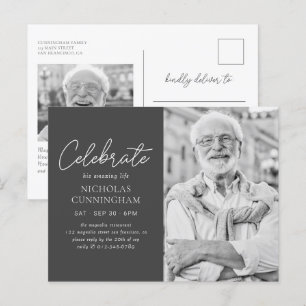 Celebrateer Zijn Geweldige Leven Eenvoudig Modern  Briefkaart