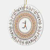 Celebratie/Afrikaans Folk Dance Motif-ontwerp Keramisch Ornament (Links)