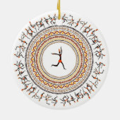 Celebratie/Afrikaans Folk Dance Motif-ontwerp Keramisch Ornament (Achterkant)
