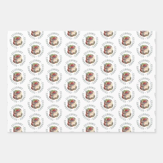 Celebratie Cakes Inpakpapier Vel (Voorkant 3)