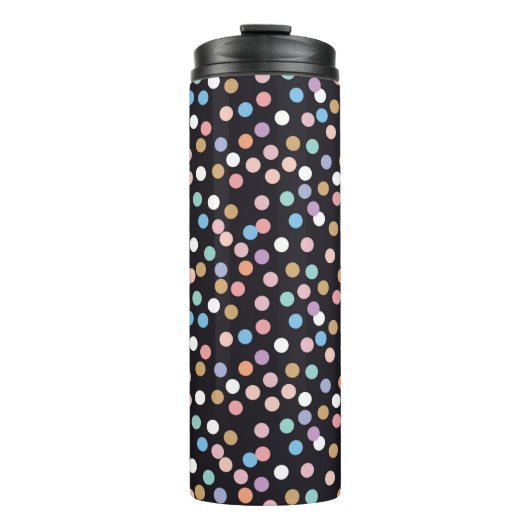 Celebratie-confetti naadloos patroon, achtergrond  thermosbeker (Voorkant)