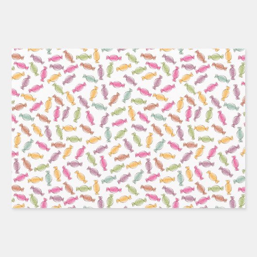 Celebratie Cupcakes, ballonnen en toffiekoeken Inpakpapier Vel (Voorkant 3)