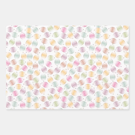 Celebratie Cupcakes, ballonnen en toffiekoeken Inpakpapier Vel (Voorkant 2)