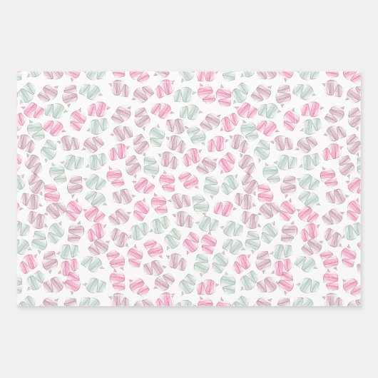 Celebratie Cupcakes, ballonnen en toffiekoeken Inpakpapier Vel (Voorkant)