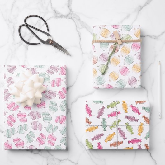 Celebratie Cupcakes, ballonnen en toffiekoeken Inpakpapier Vel (Voorkant)