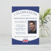 CELEBRATIE LIFE Memorial Funeral Service Foto Kaart (Staand voorkant)