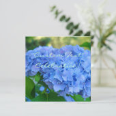 CELEBRATIE! Uitnodigingskaarten Blue Hydrangea Kaart (Staand voorkant)