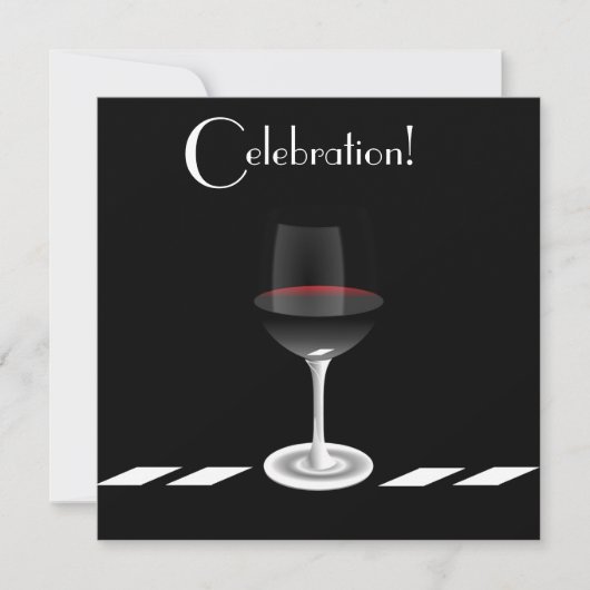 Celebratie van Cocktail Party in zwart-wit Kaart (Voorkant)