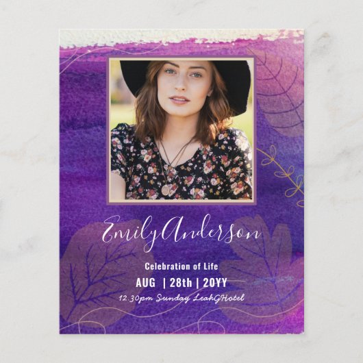 CELEBRATIE VAN LIFE Funeral Memorial PHOTO Budget (Voorkant)