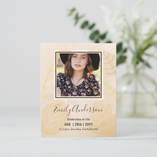 CELEBRATIE VAN LIFE Funeral Memorial PHOTO Budget (Staand voorkant)