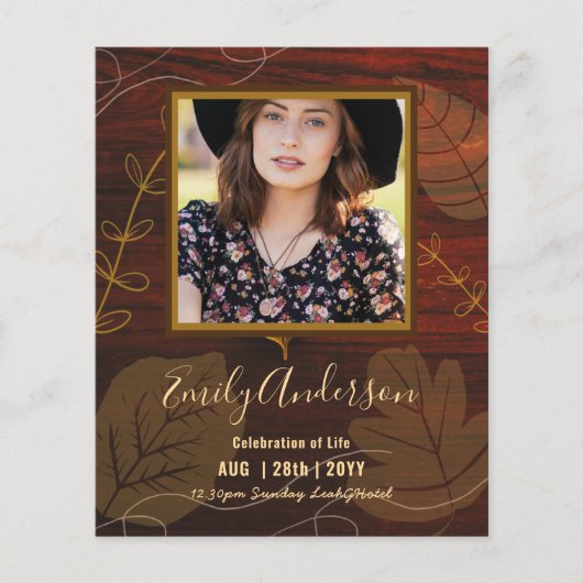 CELEBRATIE VAN LIFE Funeral Memorial PHOTO Budget (Voorkant)