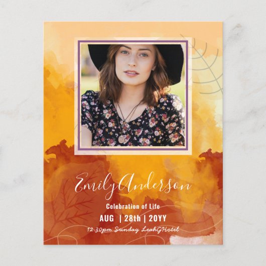 CELEBRATIE VAN LIFE Funeral Memorial PHOTO Budget (Voorkant)