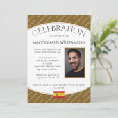 CELEBRATIE VAN LIFE Memorial Funeral SPAIN Foto Kaart (Staand voorkant)