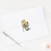 Celebratiebrief A Zazzle Ronde Sticker (Envelop)