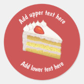 Celebratiekaart, aangepast voor tapeluistensponge ronde sticker (Voorkant)