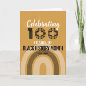 Celebrating 100 Years Of Black History Month Kaart (Voorkant)