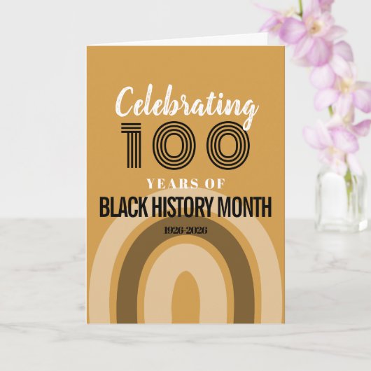 Celebrating 100 Years Of Black History Month Kaart (Orchidee)