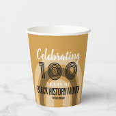 Celebrating 100 Years Of Black History Month Papieren Bekers (Achterkant)