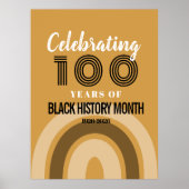 Celebrating 100 Years Of Black History Month Poster (Voorkant)