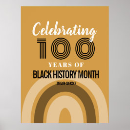 Celebrating 100 Years Of Black History Month Poster