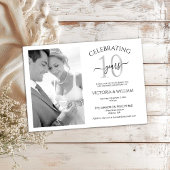 Celebrating 10 Years Photo Ruby Anniversary Party Kaart