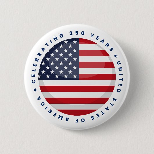 Celebrating 250 Years Ronde Button 5,7 Cm (Voorkant)