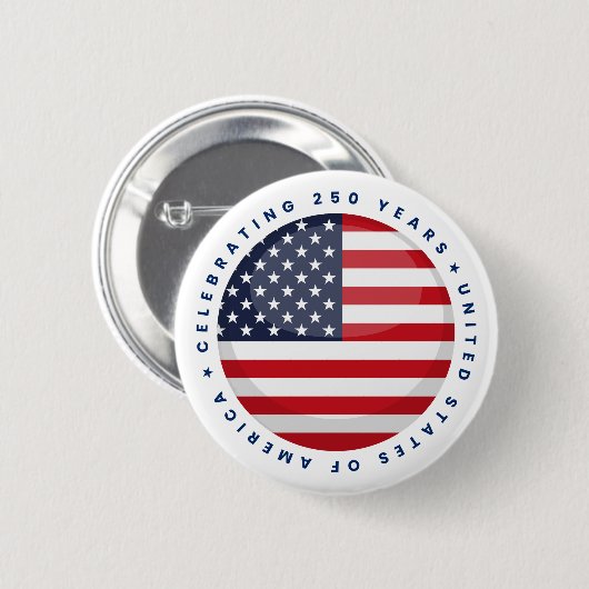 Celebrating 250 Years Ronde Button 5,7 Cm (Voorkant /achterkant)