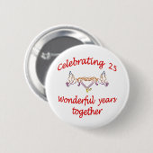 CELEBRATING 25 JAAR RONDE BUTTON 5,7 CM (Voorkant /achterkant)
