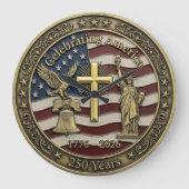 Celebrating America 250 Years Patriotic Grote Klok (Voorkant)