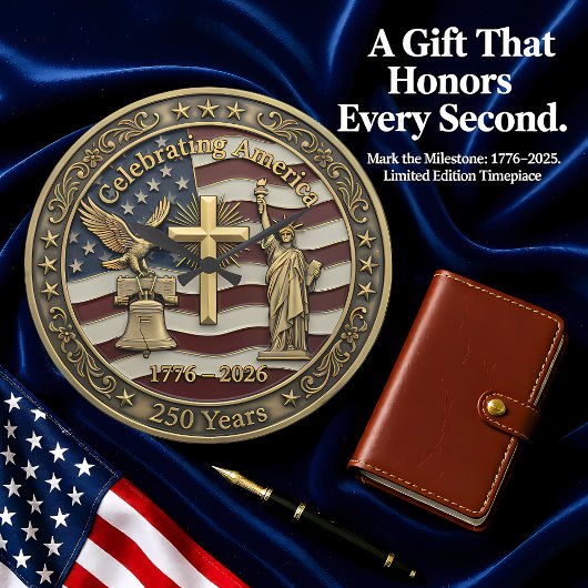 Celebrating America 250 Years Patriotic Grote Klok