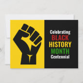 Celebrating Black History Month Centennial Feestdagenkaart (Voorkant)