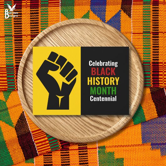 Celebrating Black History Month Centennial Feestdagenkaart